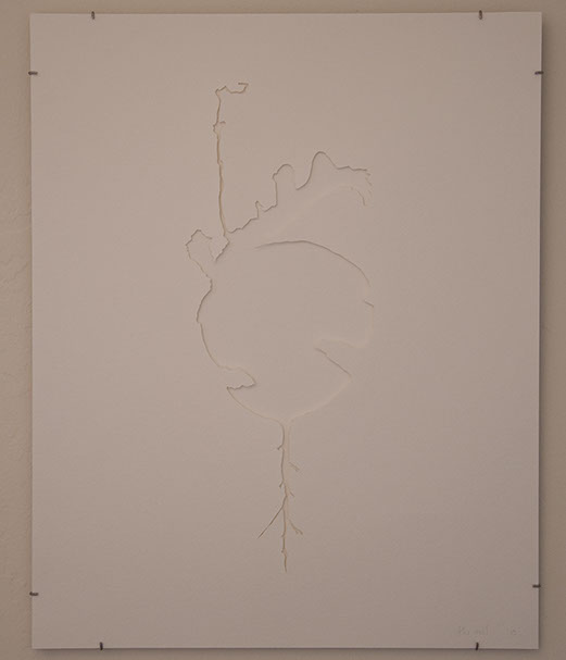 the veil - cut drawing in layered 140 lb cold press paper